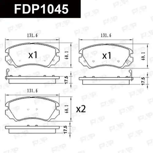 Тормозные колодки дисковые FAP FDP1045