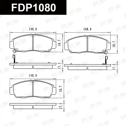 Тормозные колодки дисковые FAP FDP1080