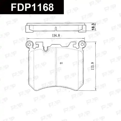 Тормозные колодки дисковые FAP FDP1168