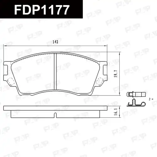 Тормозные колодки дисковые FAP FDP1177