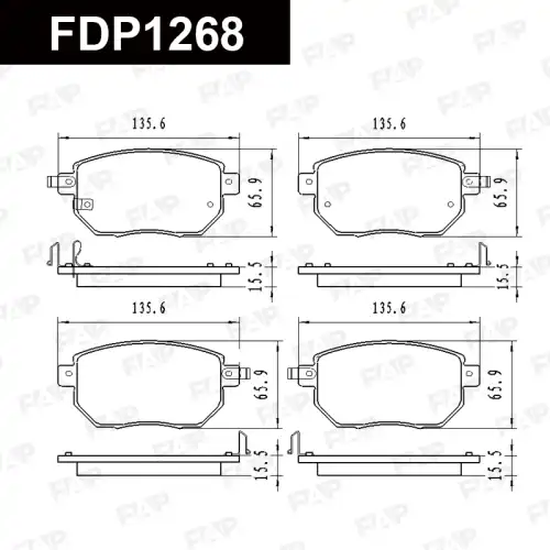 Тормозные колодки дисковые FAP FDP1268