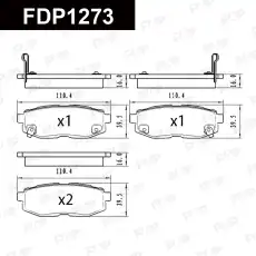 Тормозные колодки дисковые FAP FDP1273