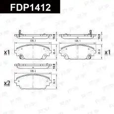 Тормозные колодки дисковые FAP FDP1412