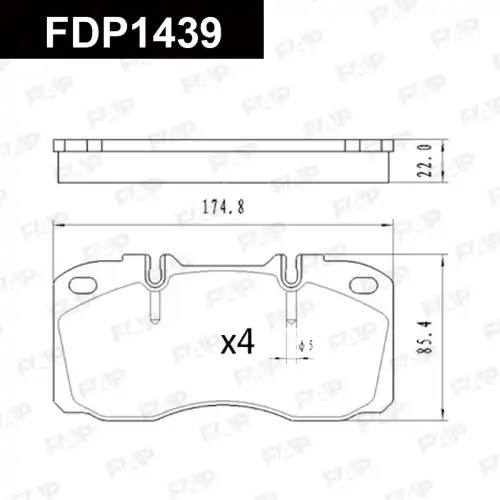 Тормозные колодки дисковые FAP FDP1439