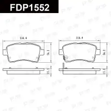 Тормозные колодки дисковые FAP FDP1552