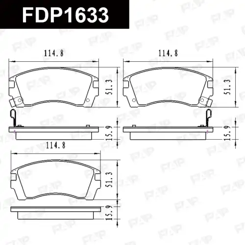 Тормозные колодки дисковые FAP FDP1633