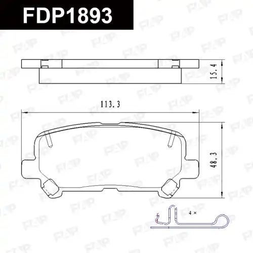 Тормозные колодки дисковые FAP FDP1893