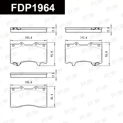 Тормозные колодки дисковые FAP FDP1964