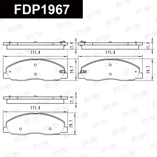 Тормозные колодки дисковые FAP FDP1967