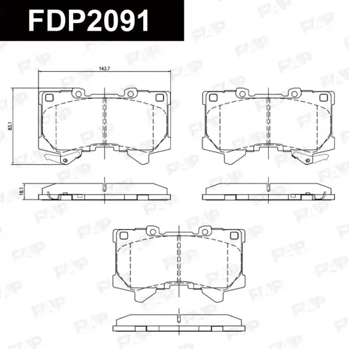 Тормозные колодки дисковые FAP FDP2091