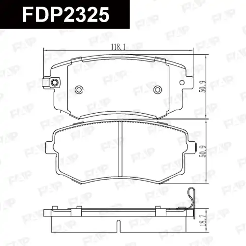 Тормозные колодки дисковые FAP FDP2325