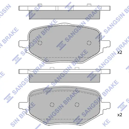 Тормозные колодки дисковые SANGSIN SP2754