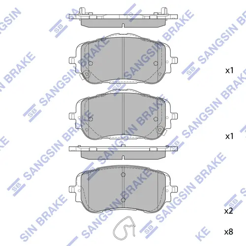 Тормозные колодки дисковые SANGSIN SP2835
