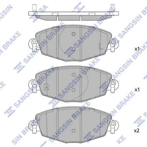 Тормозные колодки дисковые SANGSIN SP2272