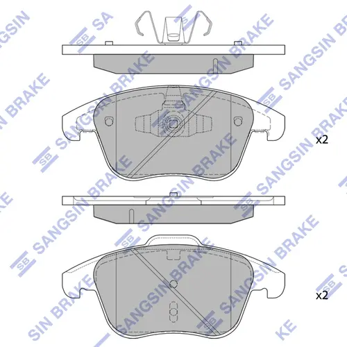 Тормозные колодки дисковые SANGSIN SP2473