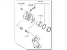 Тормозной суппорт 41001U8790 NISSAN