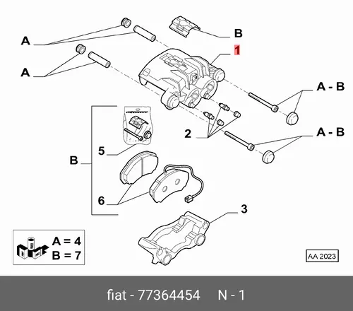 Суппорт 77364454 FIAT