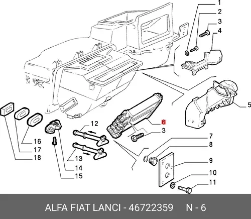 Радиатор печки ALFA ROMEO 46722359