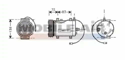 компрессор кондиционера Audi 6003K144 SCHLIECKMANN