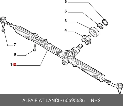 Рулевая рейка ALFA ROMEO 60695636