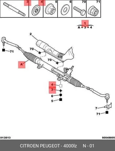 Рулевая рейка PSA 4000 LZ