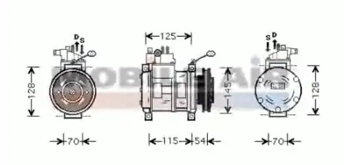 компрессор кондиционера Chry 6007K074 SCHLIECKMANN