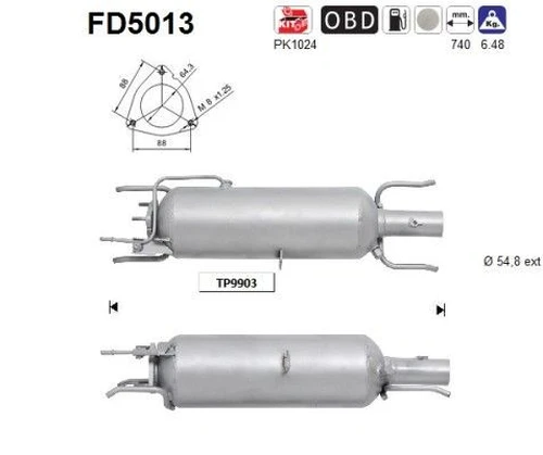 сажевый фильтр \ FD5013 AS