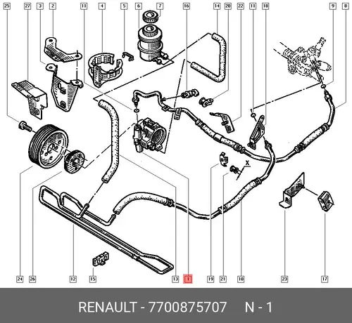 Насос гидроусилителя руля RENAULT 7700875707