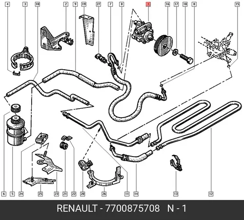 Насос гидроусилителя руля RENAULT 7700875708