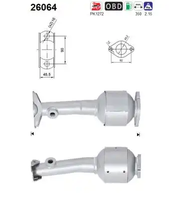 катализатор \MITSUBISHI 26064 AS