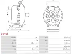 генератор \FORD A1073S AS-PL