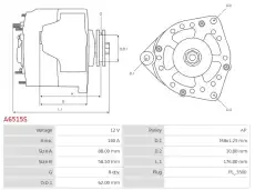 генератор \JOHN DEERE A6515S AS-PL