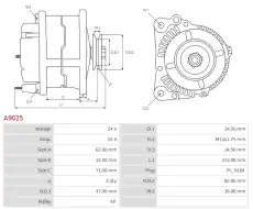генератор \KOMATSU A9025 AS-PL