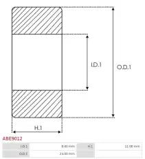 подшипник \MITSUBISHI ABE9012 AS-PL