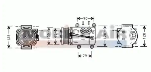 компрессор кондиционера Ford 6018K105 SCHLIECKMANN