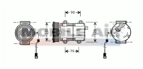 компрессор кондиционера Ford 6018K275 SCHLIECKMANN