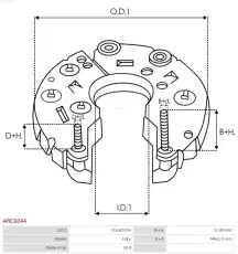 диодный мост \HONDA ARC6044 AS-PL
