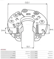 диодный мост \FORD ARC9001 AS-PL
