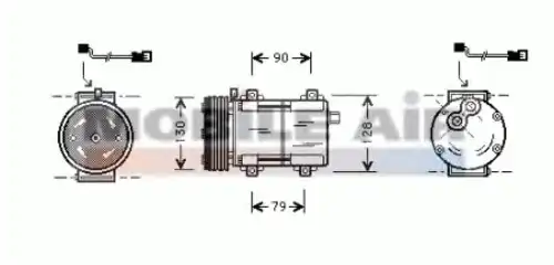 компрессор кондиционера Ford 6018K280 SCHLIECKMANN