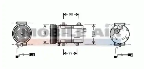 компрессор кондиционера Ford 6018K288 SCHLIECKMANN