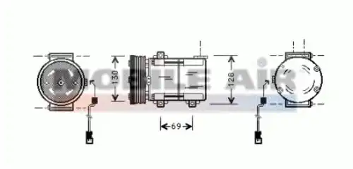 компрессор кондиционера Ford 6018K289 SCHLIECKMANN