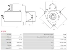 стартер \FIAT S0552 AS-PL