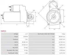 стартер \ S4012 AS-PL