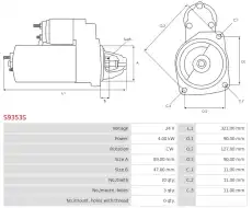 стартер \JOHN DEERE S9353S AS-PL