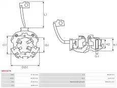 щеткодержатель стартера \VAG SBH0078 AS-PL