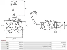 щеткодержатель стартера \HITACHI SBH2005 AS-PL