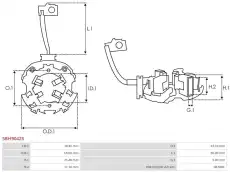 щеткодержатель стартера \HONDA SBH9042S AS-PL