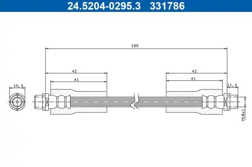 Шланг тормозной 24.5204-0295.3 ATE