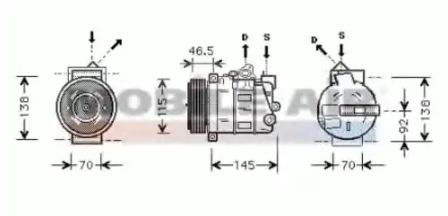 компрессор кондиционера MB 6030K091 SCHLIECKMANN