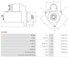 стартер \CUMMINS S1142S AS-PL